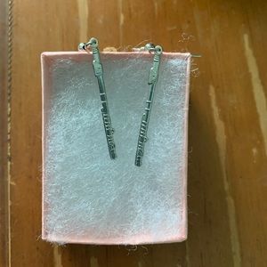 Silver Flute French Hook Earrings
